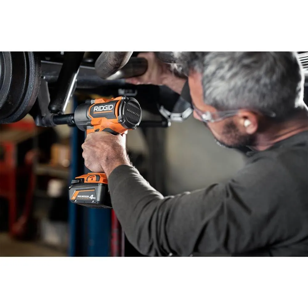 Open Box -  RIDGID 18V Brushless Cordless 4-Mode 1/2 in. High-Torque Impact Wrench (Tool Only)