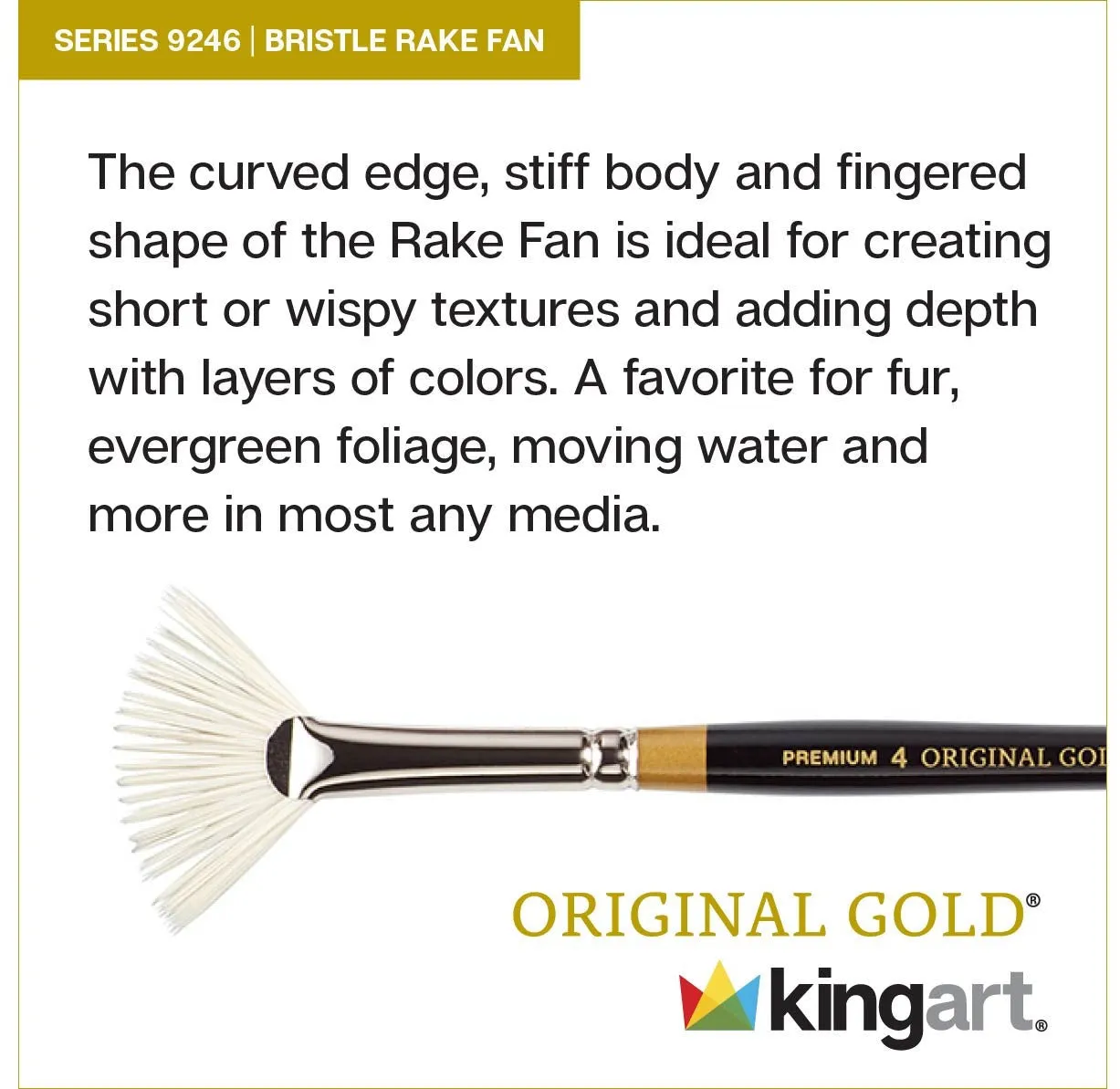 Original Gold® 9246 Rake™ Fan Set, 3 pc