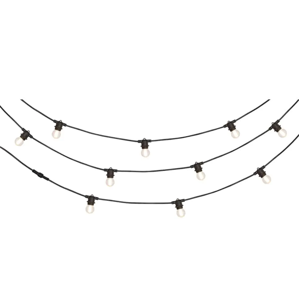 Outdoor Aluminium String Lights Black