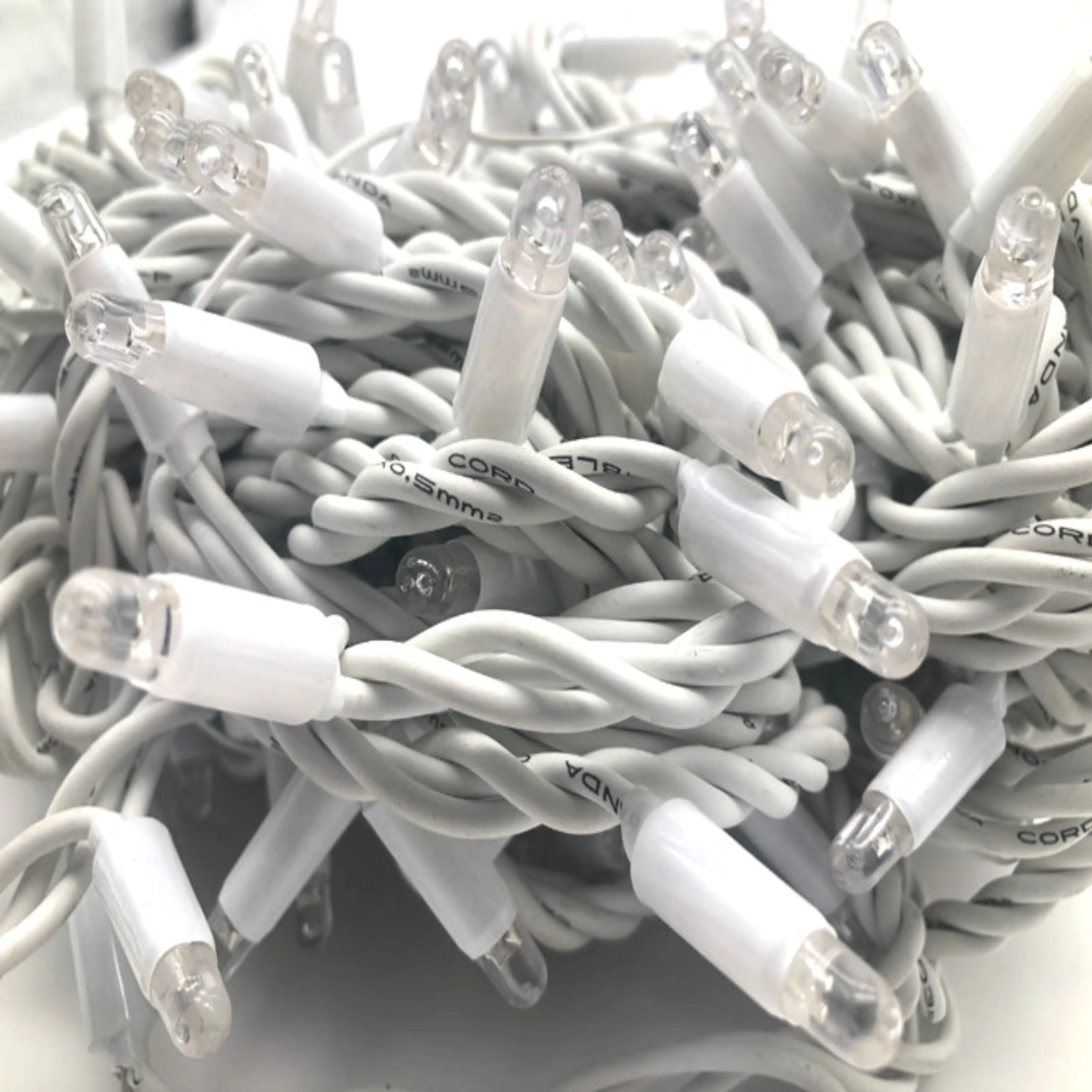 Outdoor Fairy Lights | 10m White Rubber Cable Connectable | Pro Series