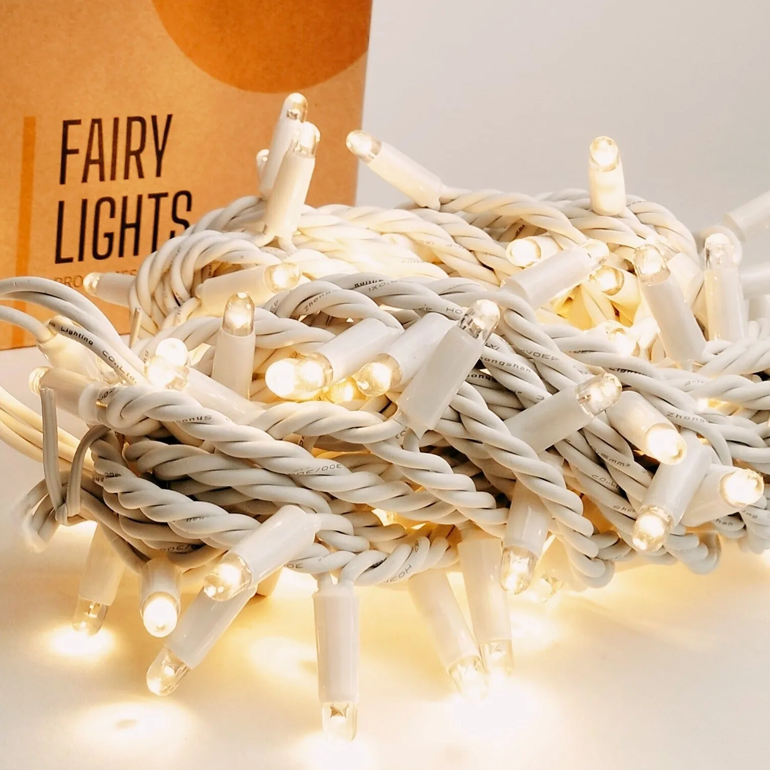 Outdoor Fairy Lights | 10m White Rubber Cable Connectable | Pro Series