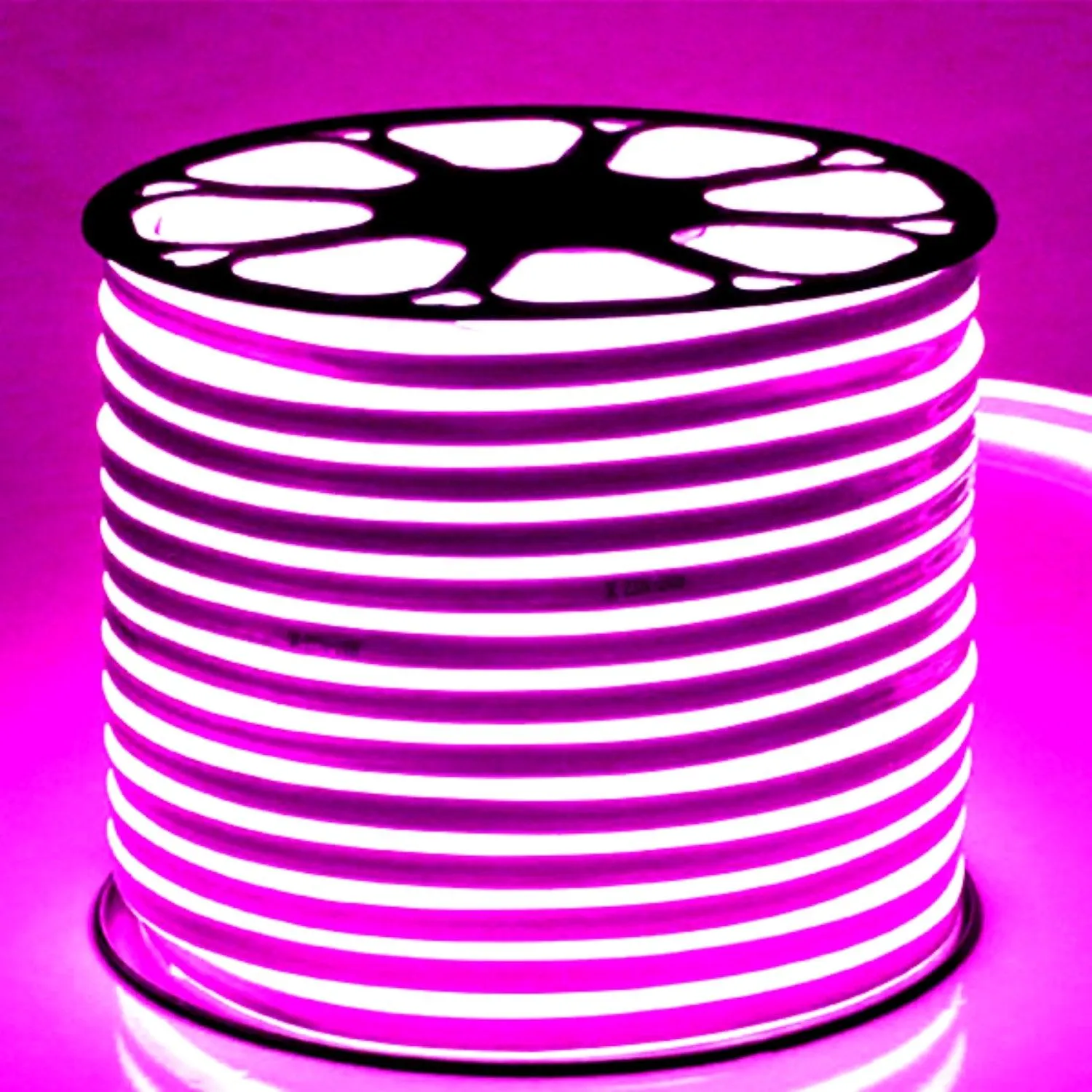 Pink LED Neon Flex 220V 240V 8x16mm 120LEDs/m IP65 Waterproof with UK Plug