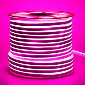 Pink LED Neon Flex 220V 240V 8x16mm 120LEDs/m IP65 Waterproof with UK Plug