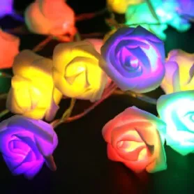 Pink LED Rose Flower String Lights