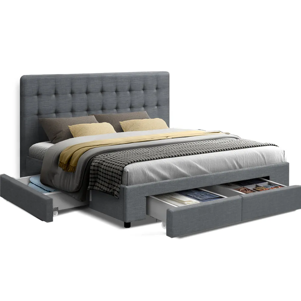 Pluto Bed & Mattress Package - Grey King