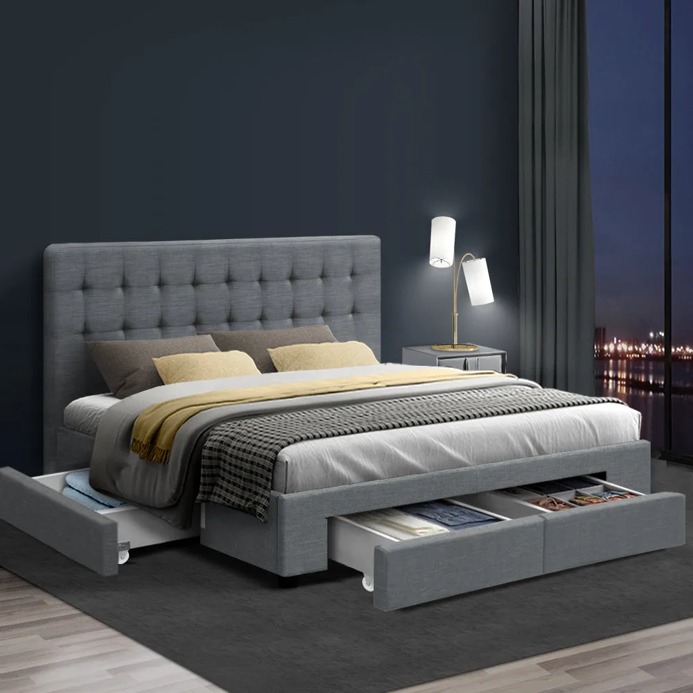 Pluto Bed & Mattress Package - Grey King