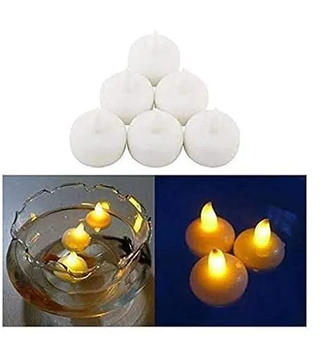 Prancing Unicorn Smokeless LED Floating Candle Decorative LED Floating Candles Light Combo for Diwali Decoration Water for Home Decoration Mary Christmas Happy New Year(Pack of 24)