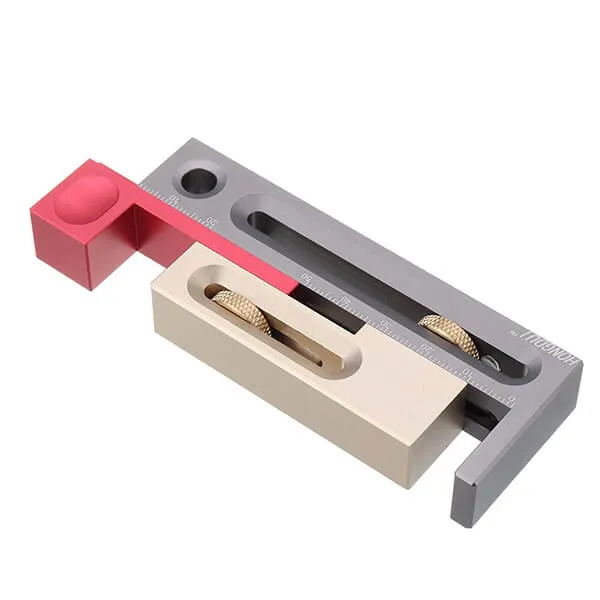 Precision Kerfmaker Table Saw Slot Adjuster Mortise and Tenon Tool Woodworking Movable Measuring Block