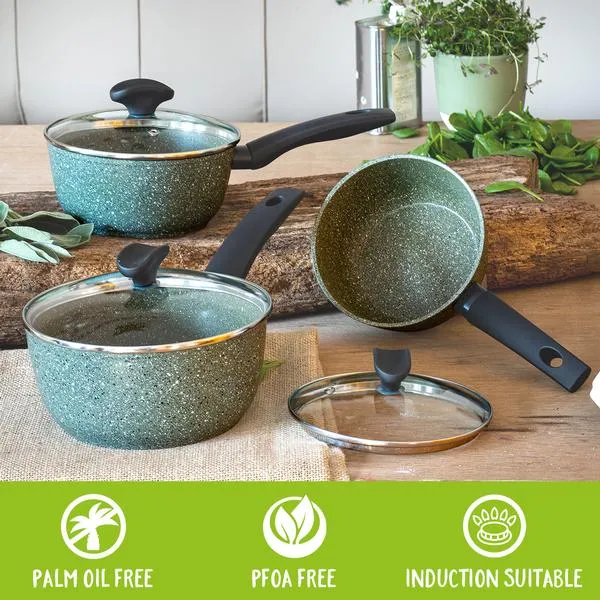 Prestige Eco 3 Piece Non-Stick Saucepan Set