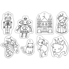 Princess and Animal Shrinkable Plastic Sheet | Ready to Use Shrink Plastic Film with Drawing | Cute Paper Craft Supplies (1 Sheet / Translucent / 20cm x 29cm)