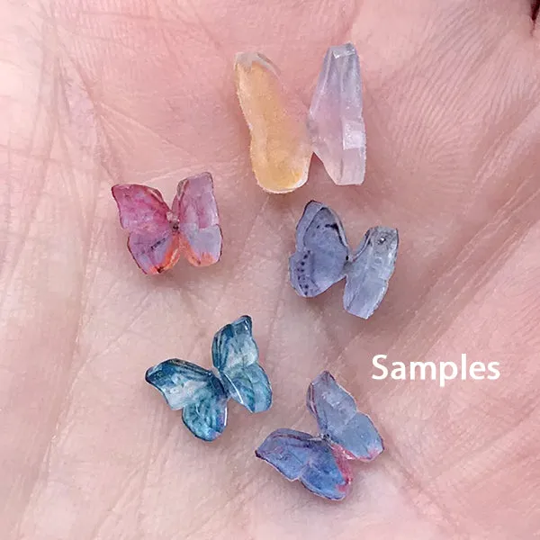 Rainbow Gradient Butterfly Shrinkable Plastic Sheet | Shrink Plastic Film | Resin Inclusion DIY | Nail Designs (1 Sheet / Translucent)