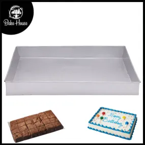 Rectangle Cake & Brownies Baking Tray Galvanized Steel 8 X 12 Inch