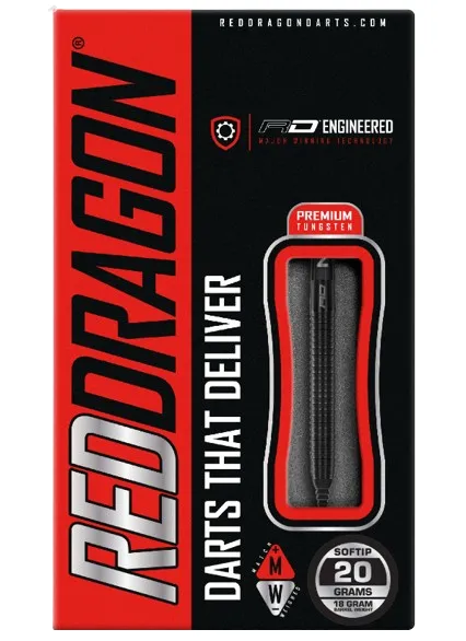 Red Dragon Razor Edge Black Soft Tip Dart Set