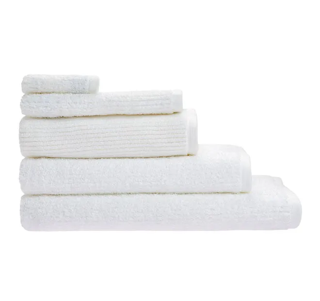 Reed 550GSM Cotton Bath Towel Range White