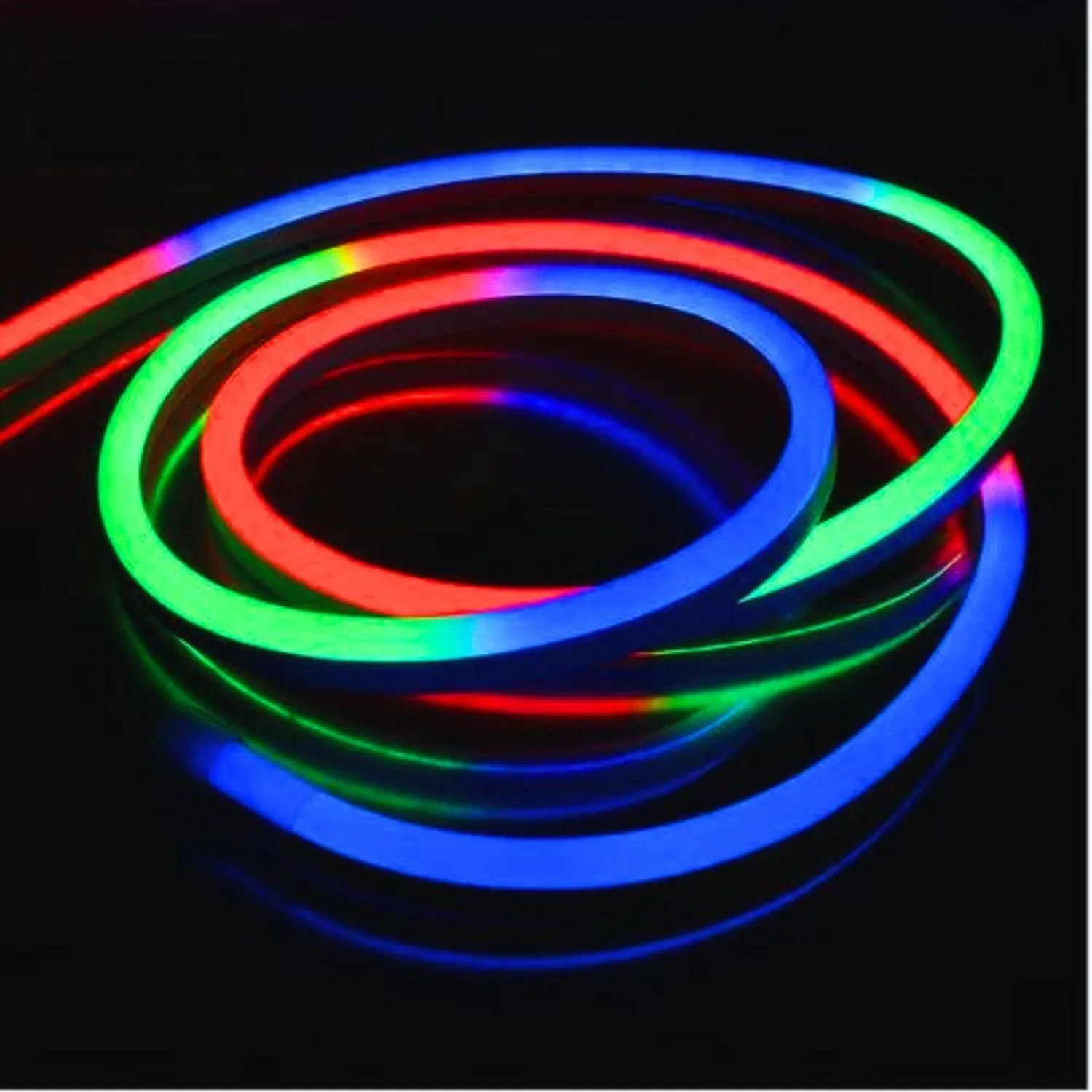 RGB Neon Flex Rope Light DC 24V 8x18mm IP65 Waterproof with Music Controller 10 Metre Kit