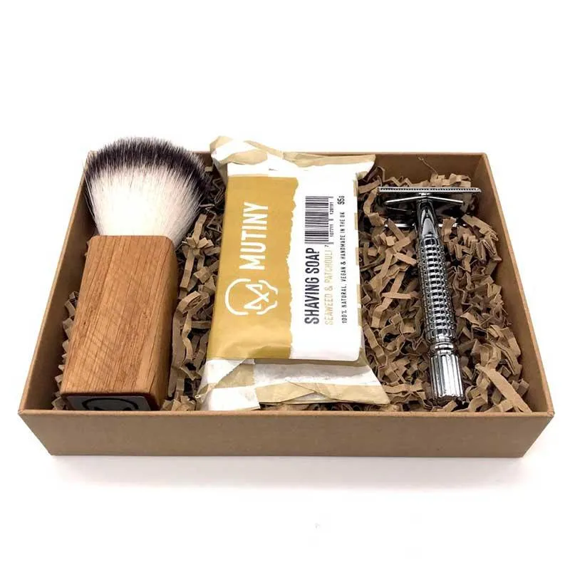 Safety Razor Shaving Set - Seaweed & Patchouli