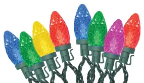 Santas Forest 24983 LED Lights, Spool, C9, Faceted, Multi-Color, 100 ct :SET: QUANTITY: 1