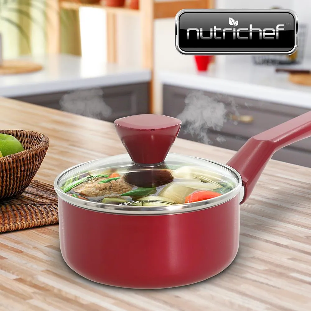 Saucepan Pot With Lid - Non-Stick High-Qualified Kitchen Cookware With See-Through Tempered Glass Lids, 2 Qt. (Works With Model: Nccwa13Rd)