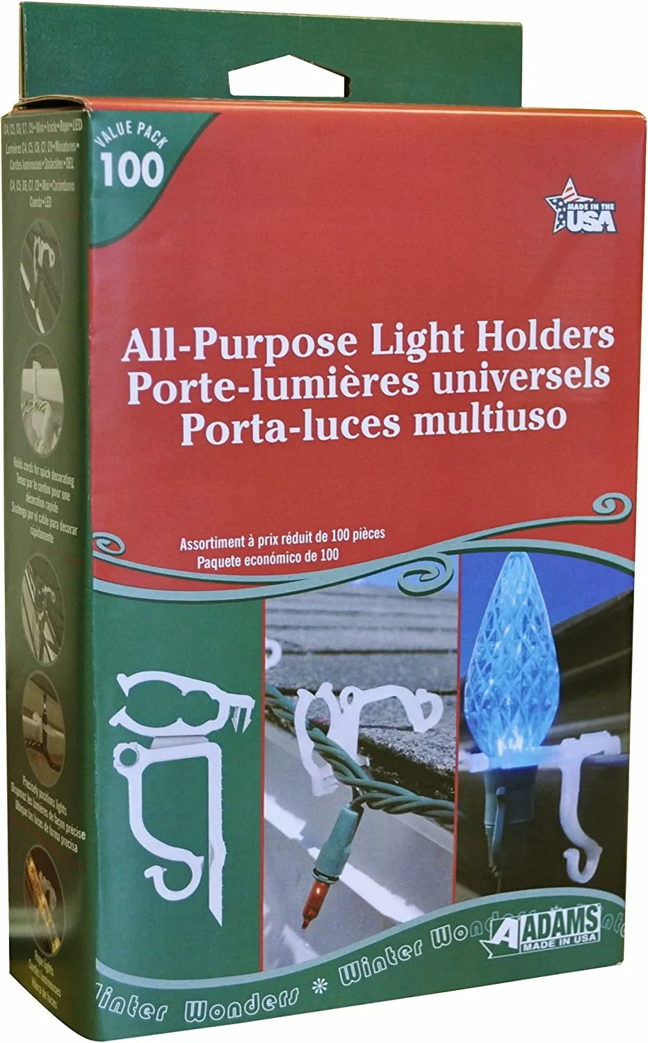 Set of 100 All Purpose Light Clips