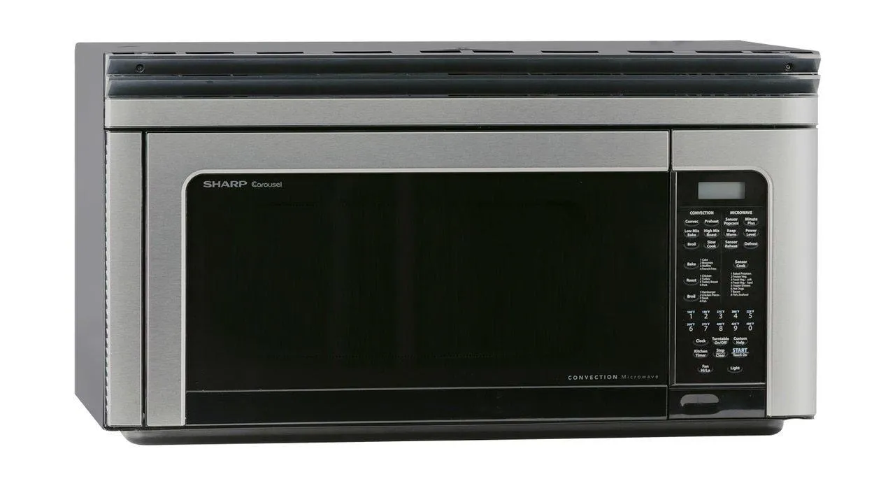 Sharp R1881LSY 1.1 cu. ft. 850W Sharp Stainless Steel Convection Over-the-Range Microwave Oven