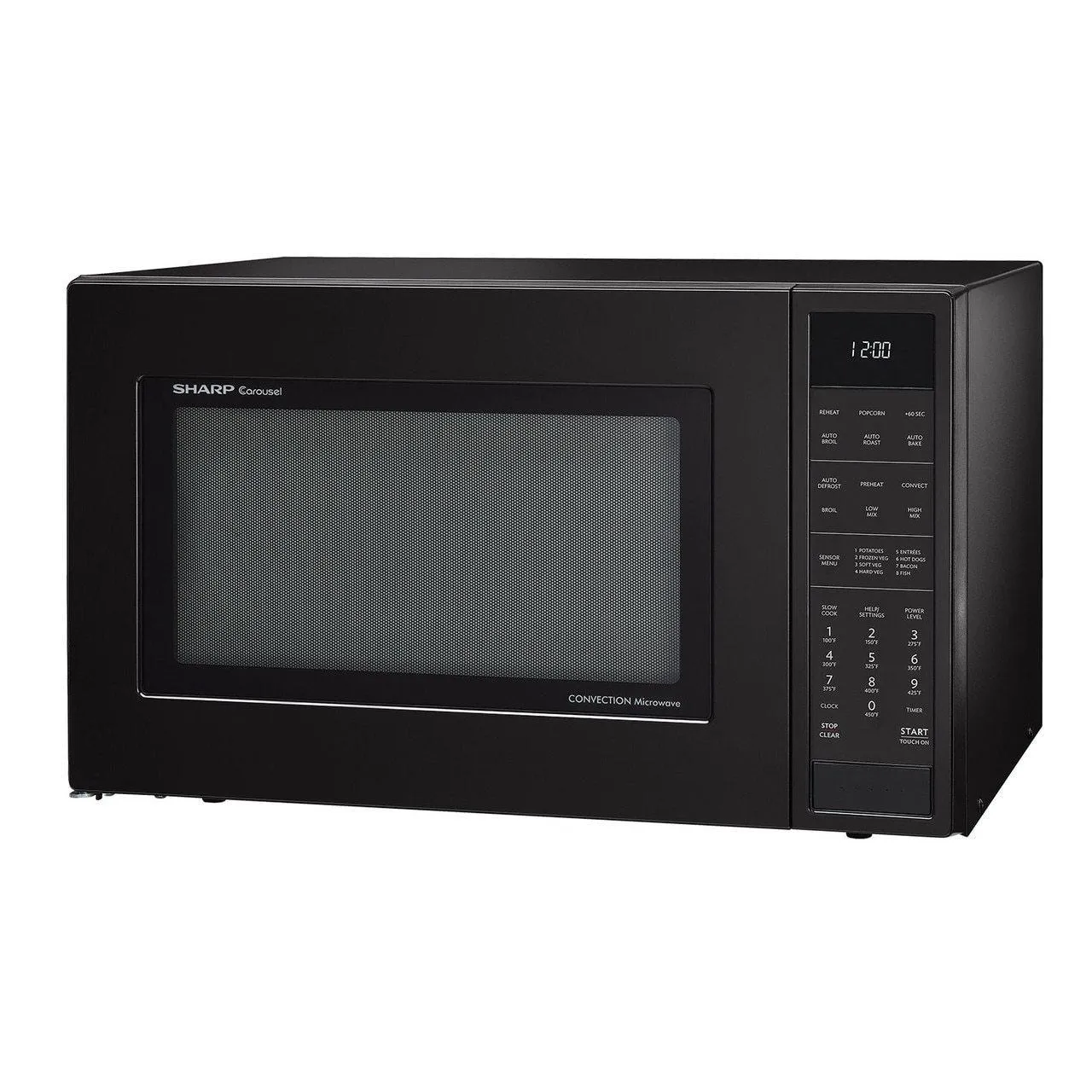 Sharp SMC1585BB 1.5 cu. ft. 900W Sharp Matte Black Carousel Convection Microwave Oven