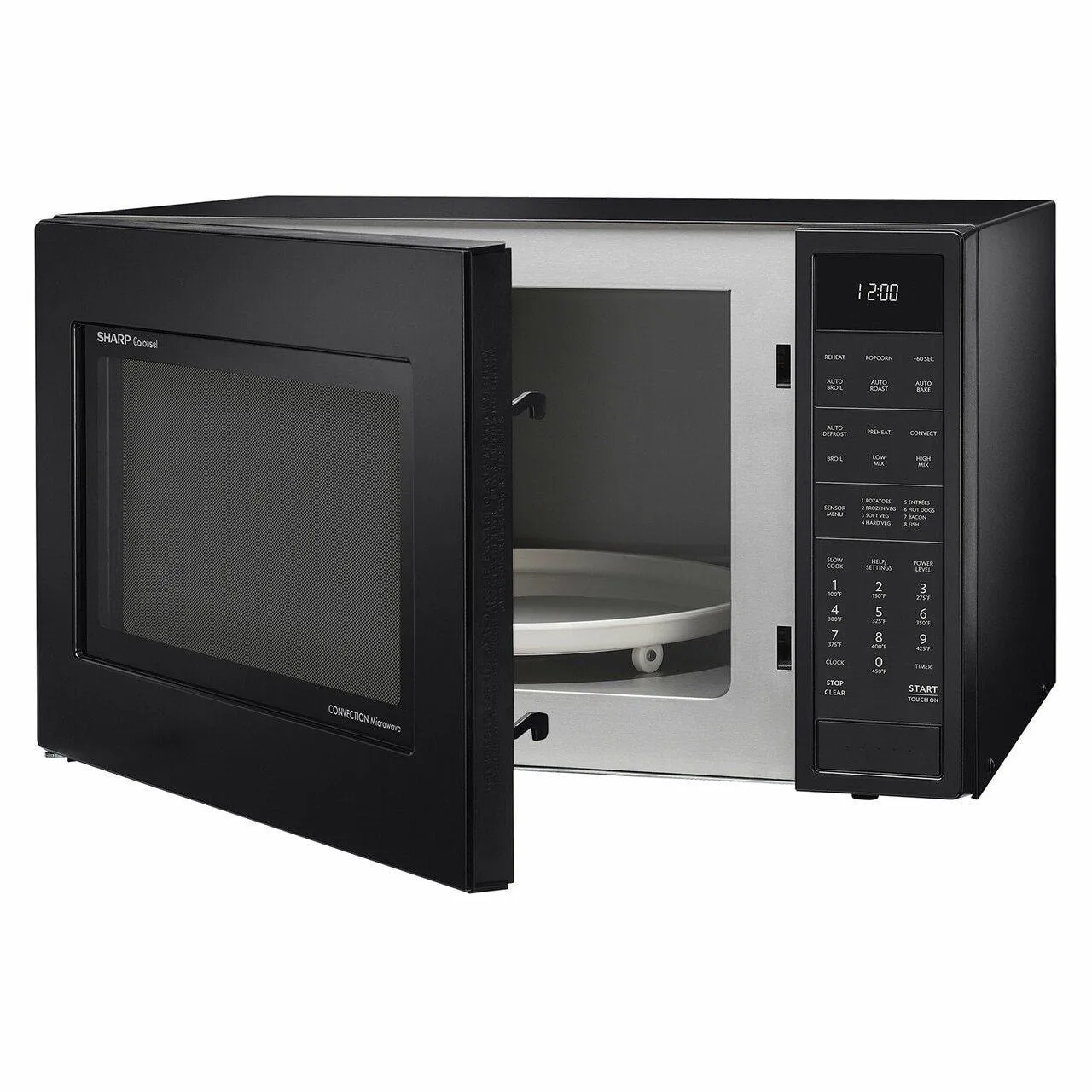 Sharp SMC1585BB 1.5 cu. ft. 900W Sharp Matte Black Carousel Convection Microwave Oven