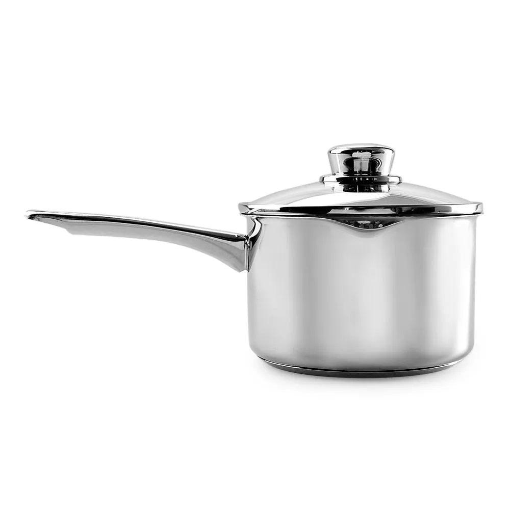 Silampos Stainless Steel 'Europa' Two-Lipped Saucepan with lid