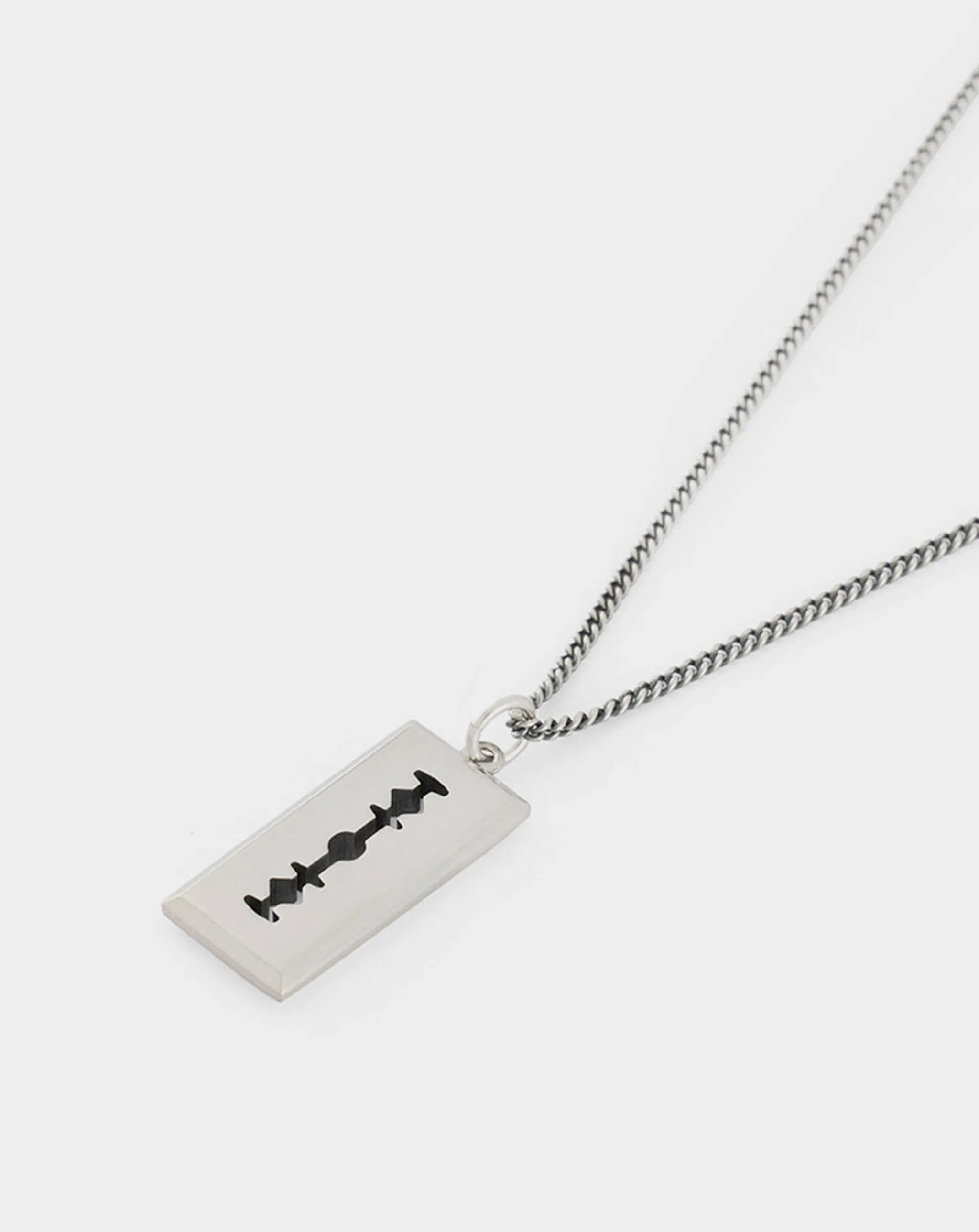 Silver Razor Necklace