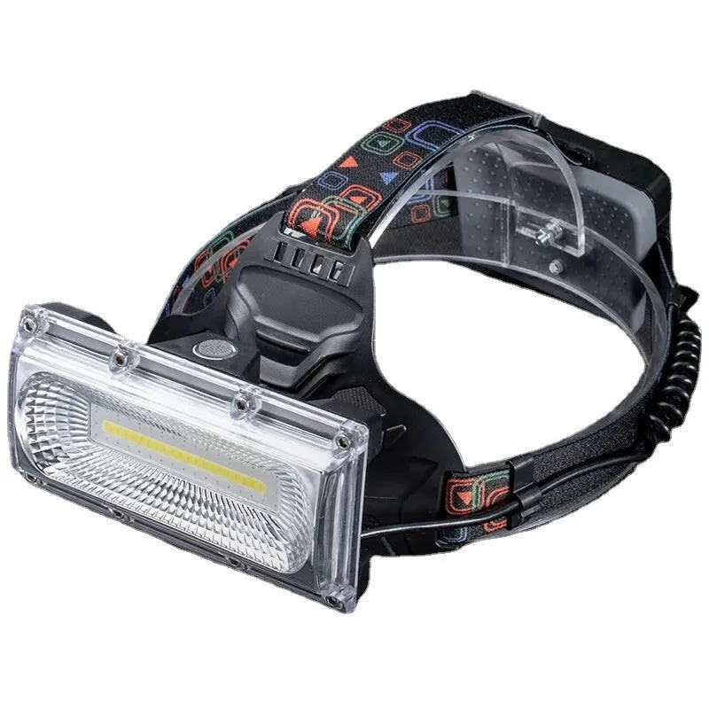 Smiling Shark K608 COB Headlight Warning Light Rechargeable Waterproof  Floodlight Headlamp for Night Working Camping Hiking