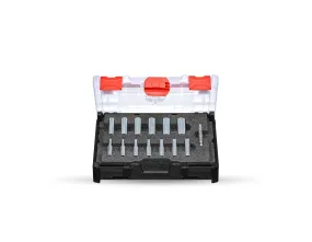 Socket wrench set 1/4 long in STRAUSSbox mini