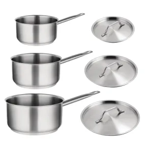 Special Offer Vogue Stainless Steel Saucepan Set (Pack of 3) - S128