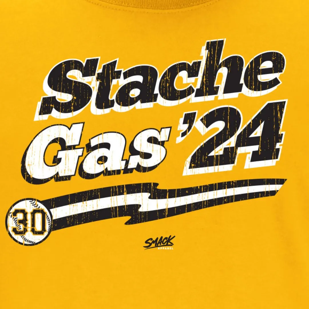 Stache - Gas '24 T-Shirt for Pittsburgh Baseball Fans (SM-5XL)