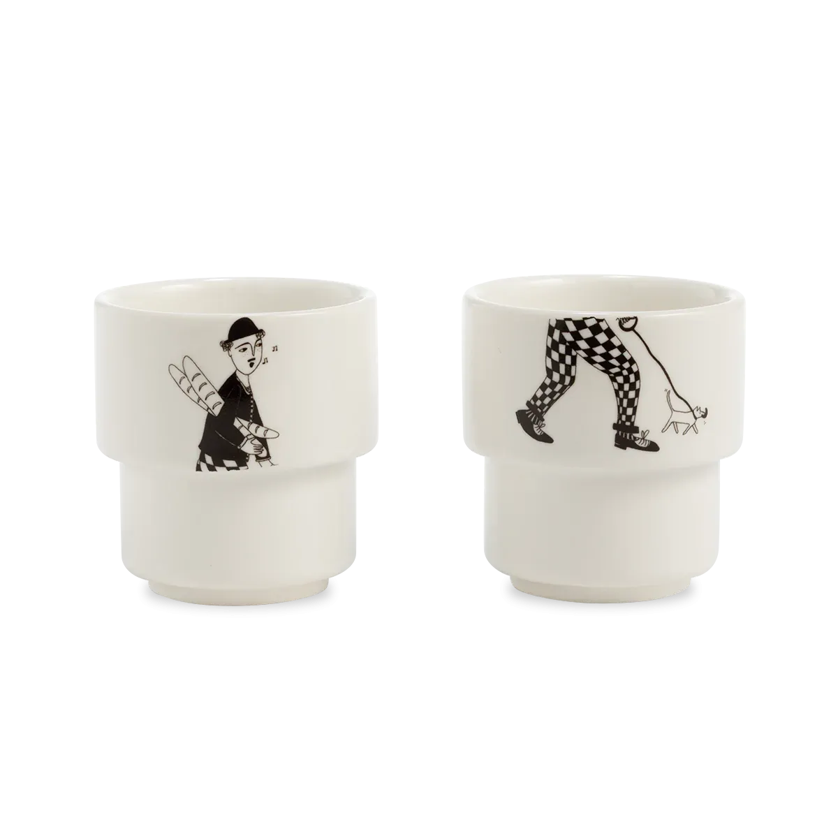 Stackable Egg Cups - Sunday In Paris (set of 2)