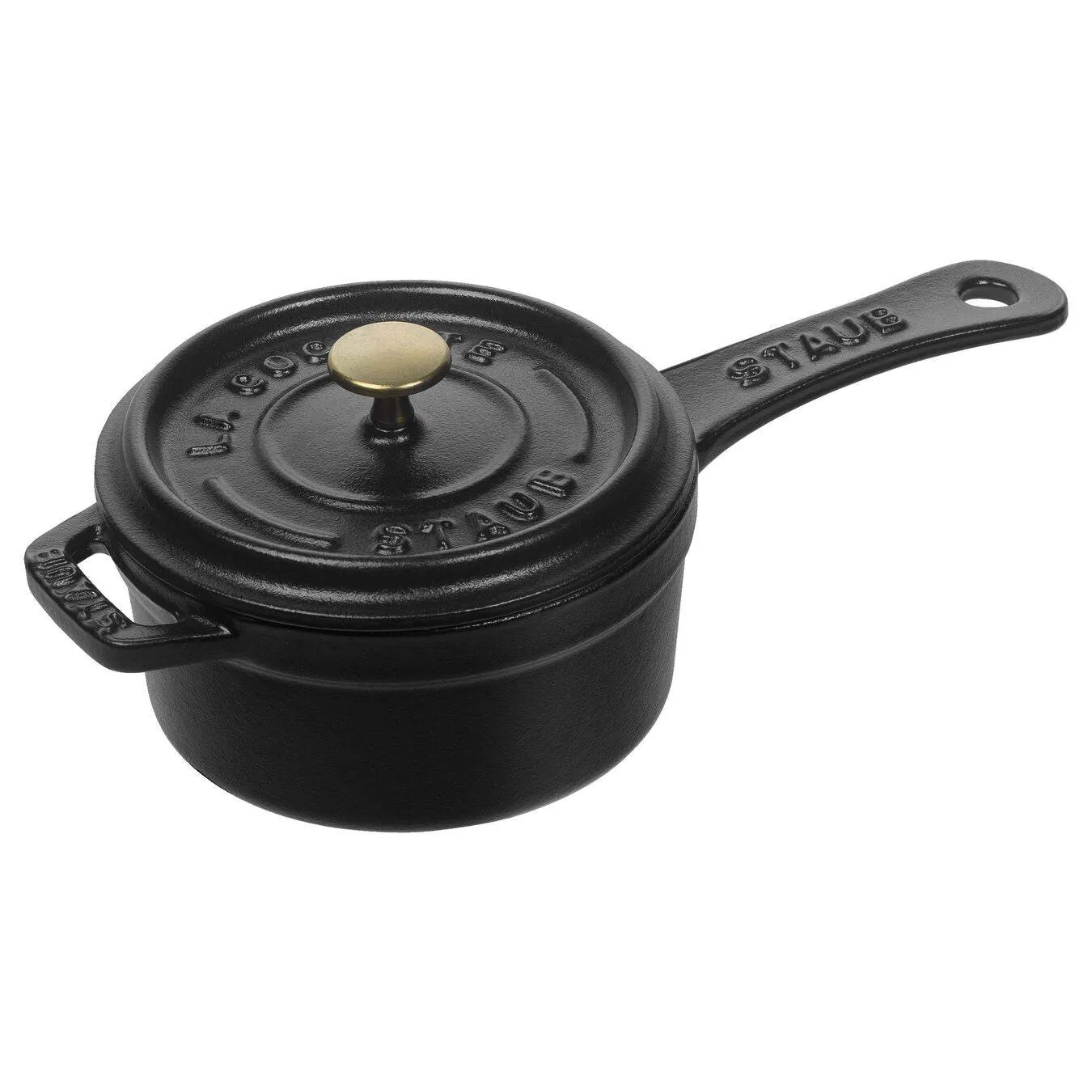 Staub Cast Iron Mini Saucepan, 0.25 qt, Matte Black