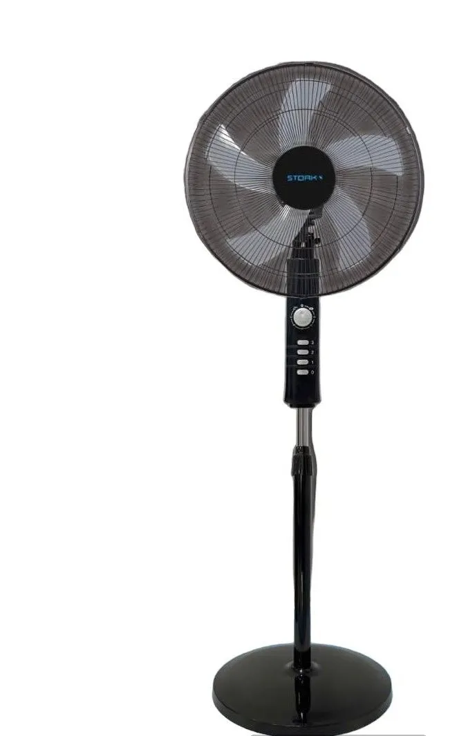 Stork Stand Fan18 Inch 3 Speeds 70 W 5 Blades Black 