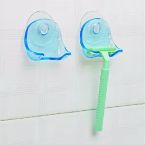 Super Suction Cup Razor Rack Razor Holder Suction Cup Shaver Storage Rack Wall Hook Hangers Towel Sucker bathroom accessories