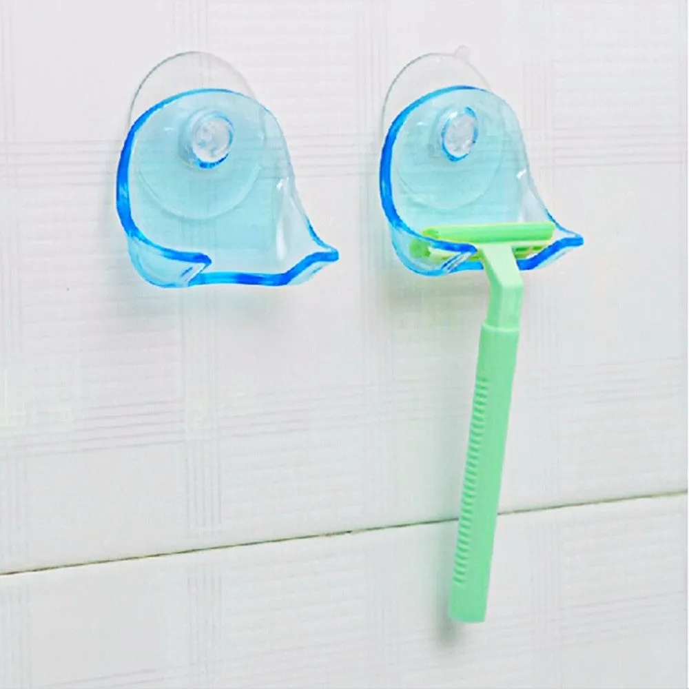 Super Suction Cup Razor Rack Razor Holder Suction Cup Shaver Storage Rack Wall Hook Hangers Towel Sucker bathroom accessories