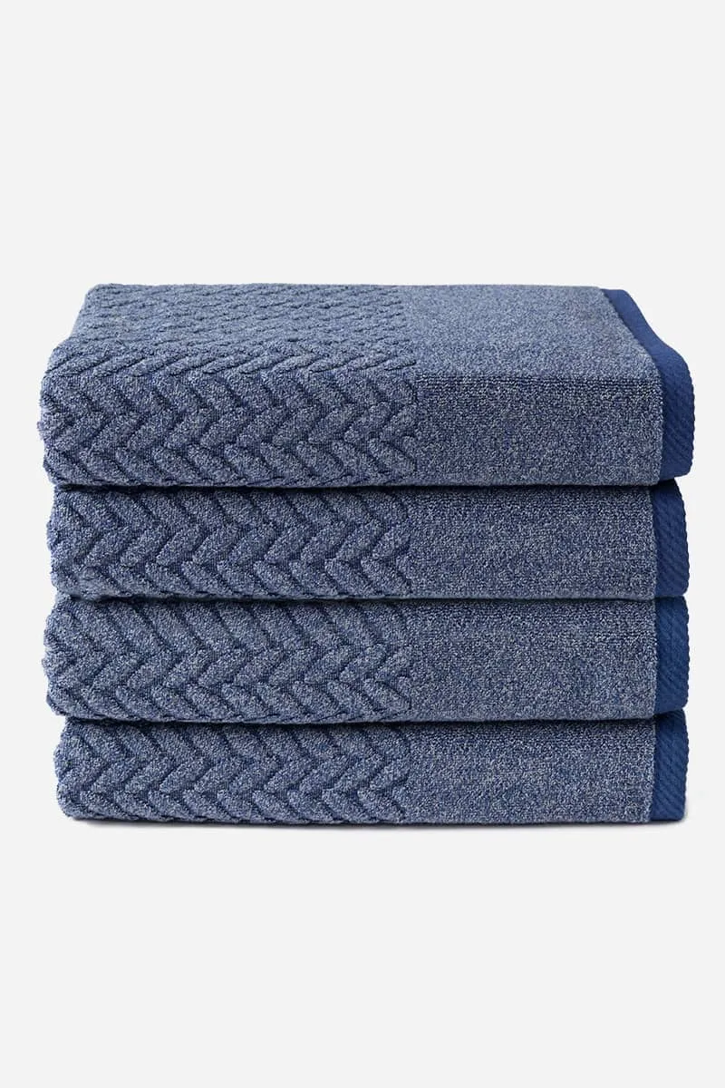 Texere 100% Organic Cotton Cable Knit Jacquard Towel Set