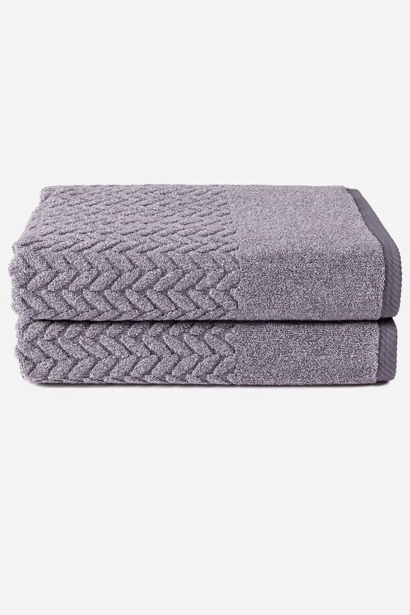 Texere 100% Organic Cotton Cable Knit Jacquard Towel Set