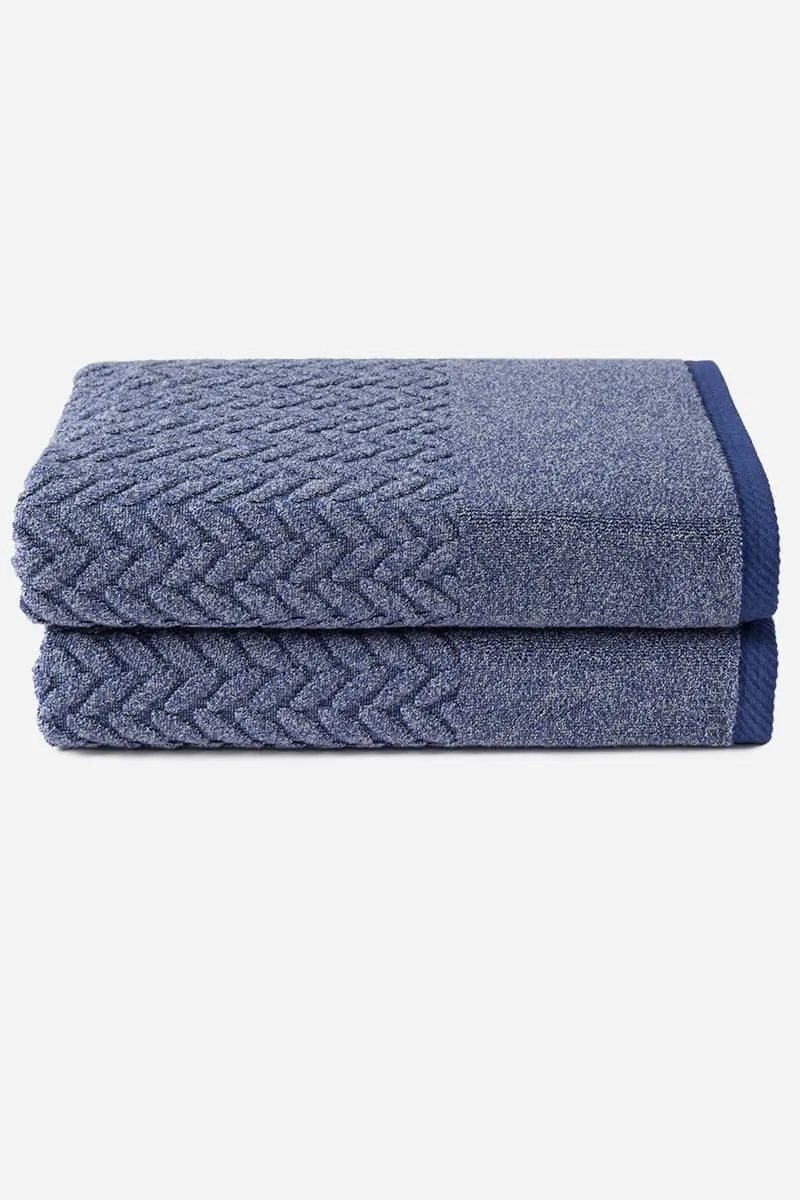 Texere 100% Organic Cotton Cable Knit Jacquard Towel Set