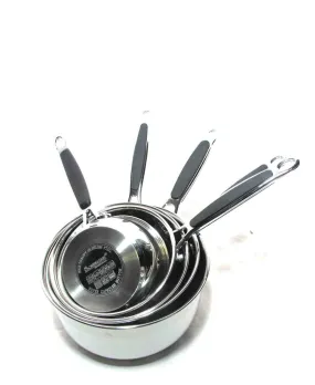 Tez 5 Piece Stainless Steel Saucepan Set - Silver