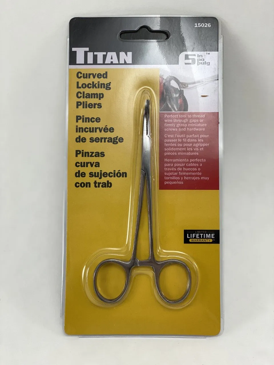 Titan 15026 Tool 5 In. Curved Locking Clamp Pliers