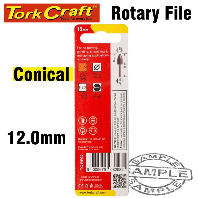 TORK CRAFT ROTARY FILE CONICAL TC RF02