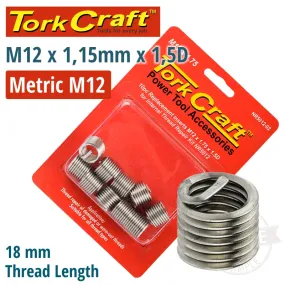 Tork Craft Thread Repair Kit M12 X 1.75 X 1.5D Repl. Inserts For Nr5012