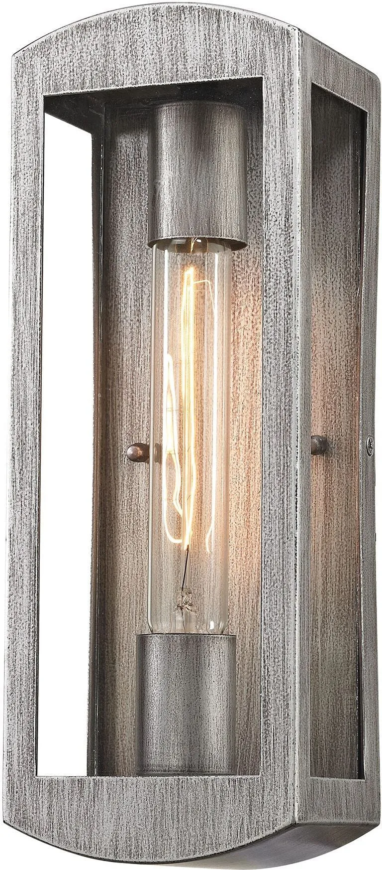 Trenton 1 Light Outdoor Wall Sconce In Silvery Ash