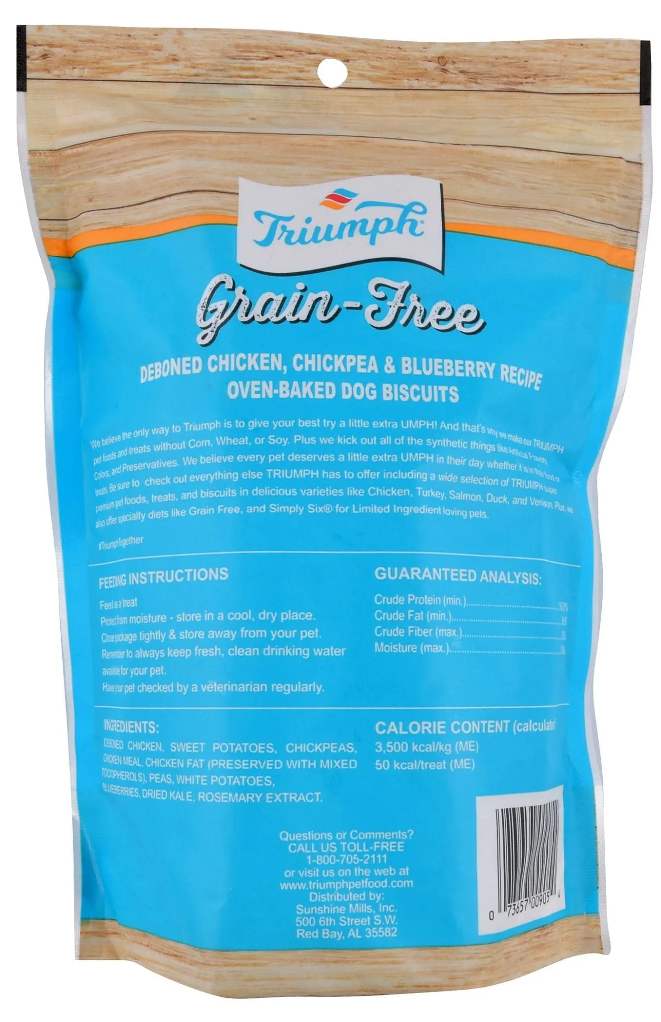 Triumph Grain-Free Chicken, Chickpea & Blueberry Biscuits