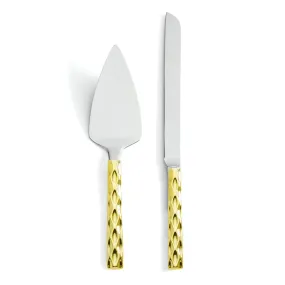 Truro Cake Knife & Server Set - Gold