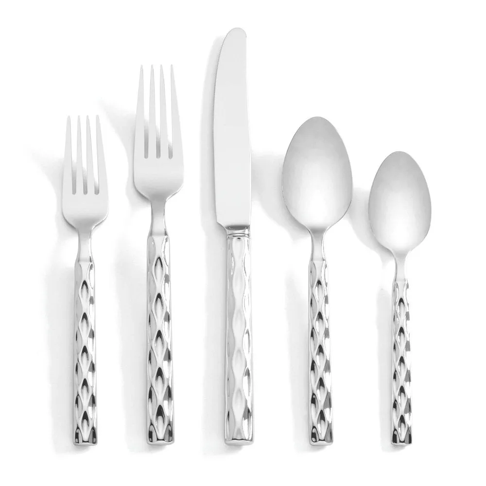 Truro Flatware 5 pc Set - Platinum