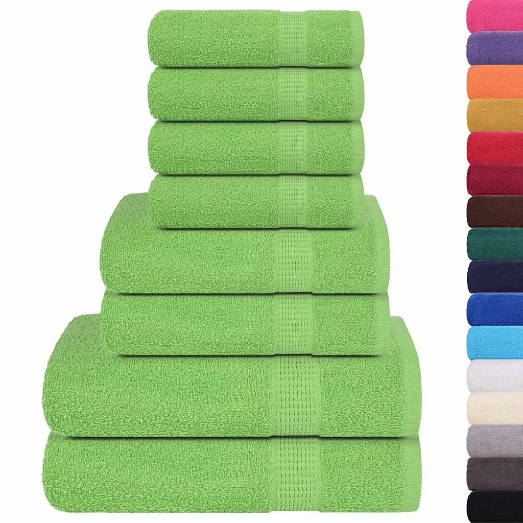 vidaXL 8 Piece Towel Set Green 360 gsm 100% Cotton