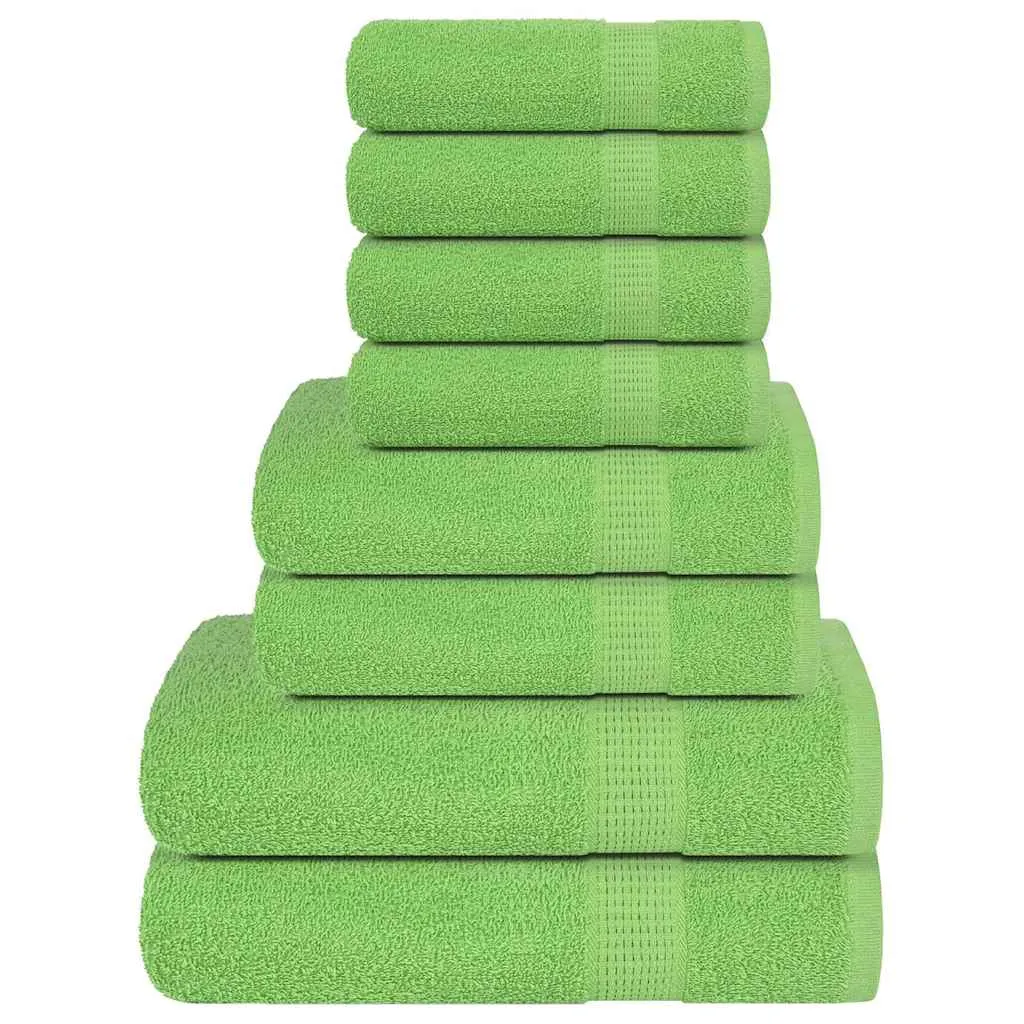 vidaXL 8 Piece Towel Set Green 360 gsm 100% Cotton